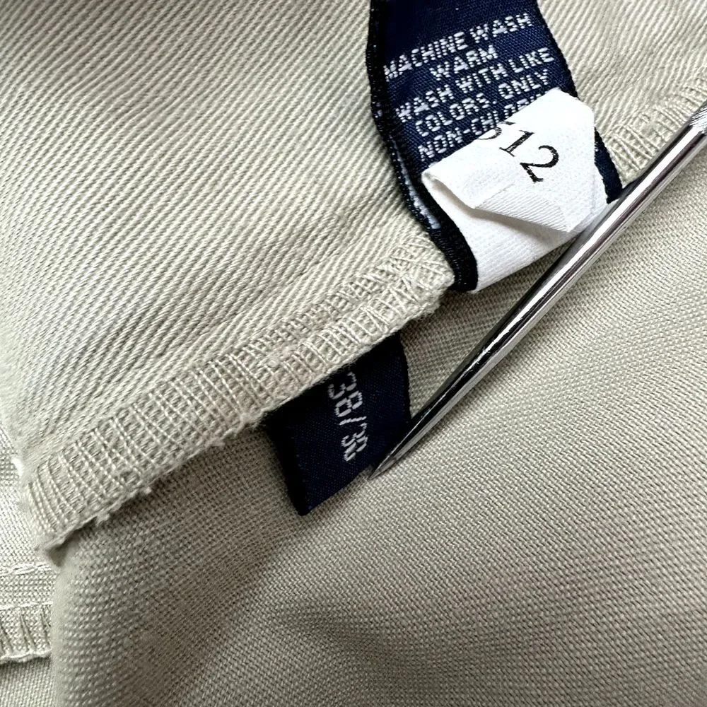 Polo Ralph Lauren Hammond Chino‎ Pants Men's 38X27 Beige Pleated Straight Cuffed